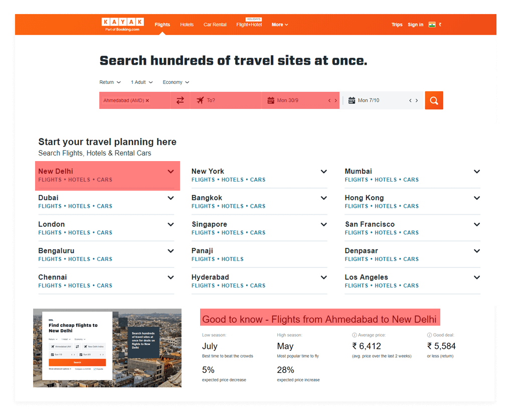 Kayak flight Prices Data Scraping Scrape Kayak flight Prices Data